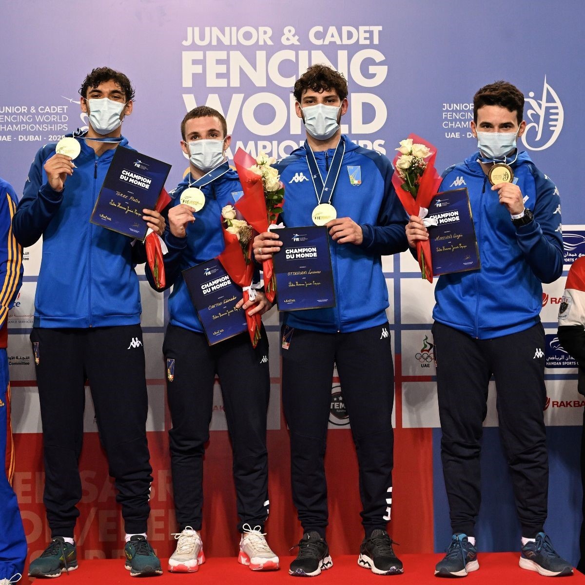 Italy topped the podium in the men's junior sabre team competition at the FIE Junior and Cadet Fencing World Championships ©FIE