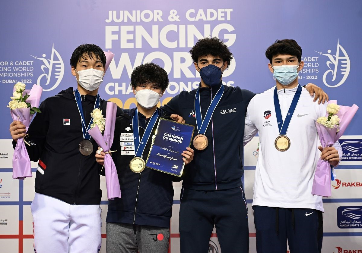 Iimura and Scruggs win individual junior foil titles on fourth day of Junior and Cadet Fencing World Championships
