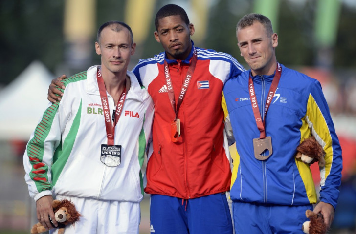 Per Jonsson (right) followed up his bronze-medal winning performance at the 2013 IPC Athletics World Championships by claiming the European T13 long jump title in 2014