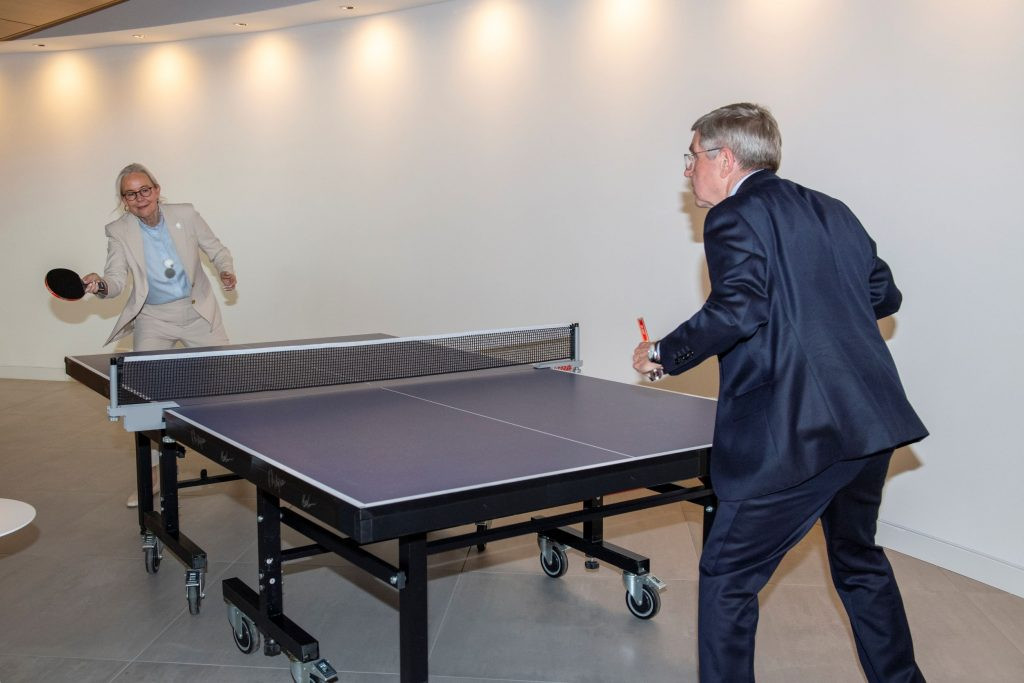 ITTF President Sörling meets Bach in Lausanne as World Table Tennis Day marked
