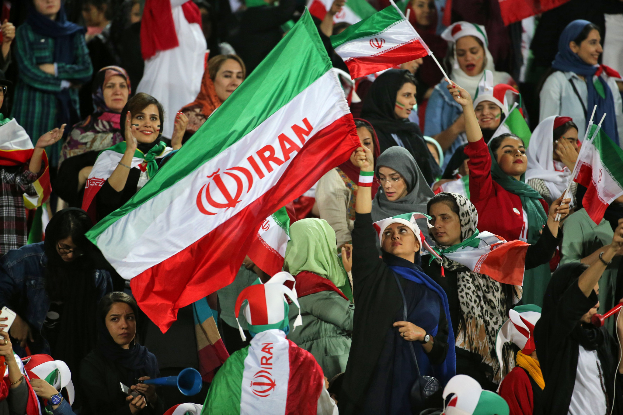 Iranian women were prevented from entering the stadium for a World Cup qualifier last month ©Getty Images