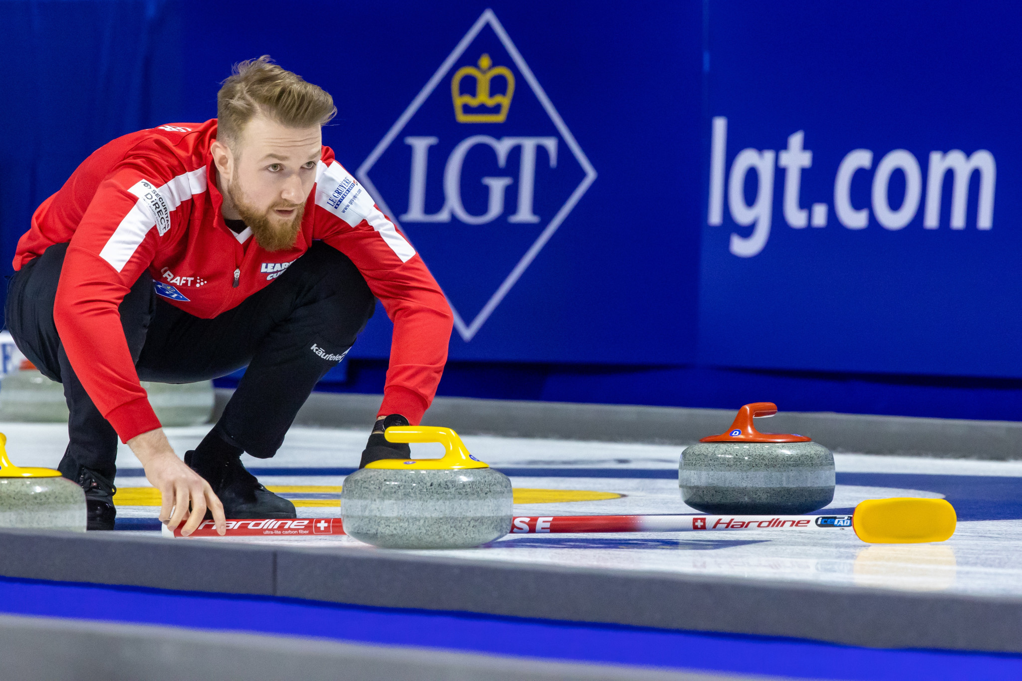 Yannick Schwaller will skip Switzerland in the knockout stage after The Netherlands beat South Korea to ensure their playoff place ©WCF/Steve Seixeiro