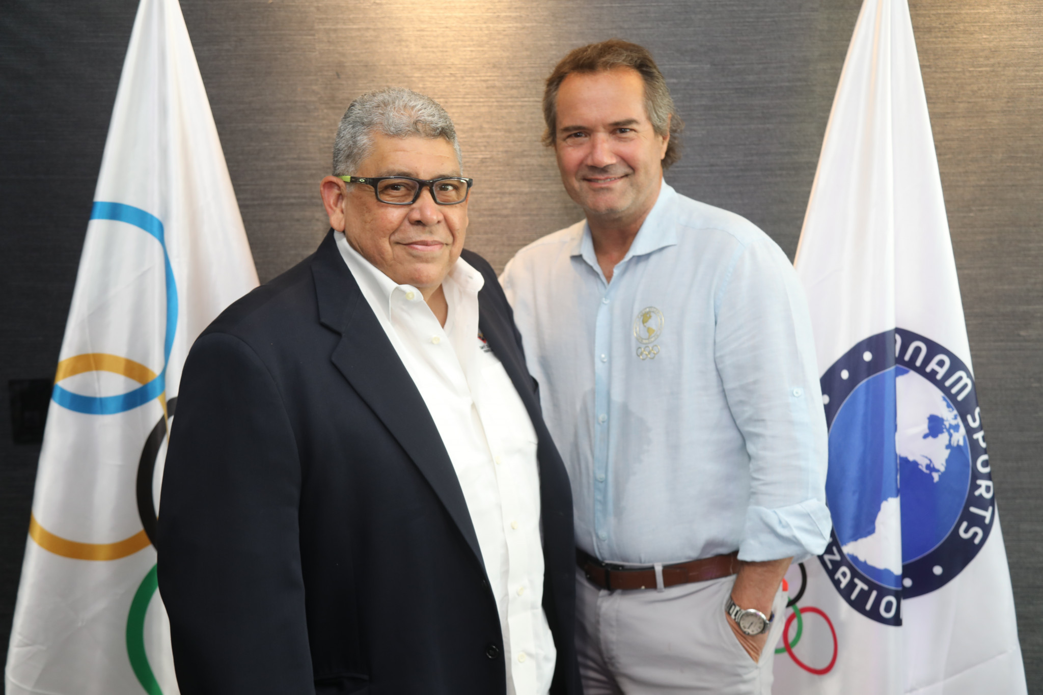 Panam Sports President Neven Ilic, right, led the meetings to get a better understanding of the current state of the region's NOCs ©Panam Sports