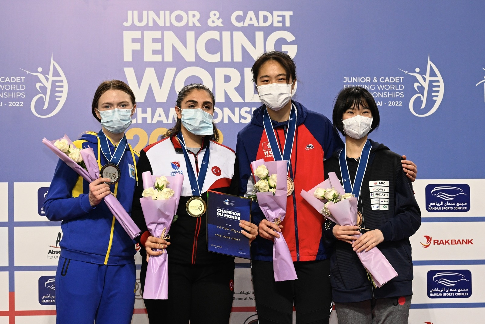 Aleyna Ertürk won the women's cadet épée gold at the Junior and Cadet Fencing World Championships ©FIE