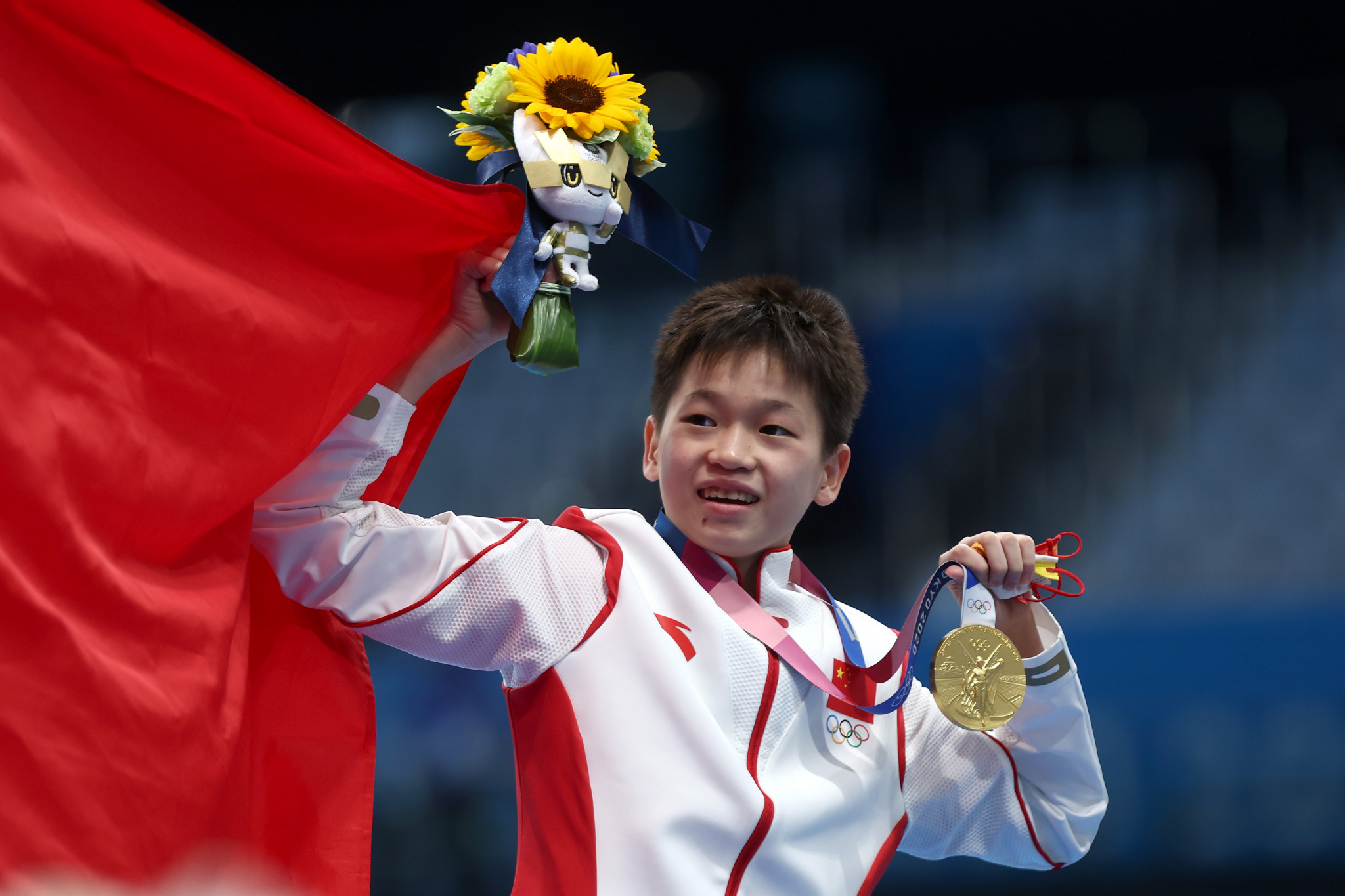 Lisa Wright notably gave Quan Hongchan four scores of 10 in the women's 10m platform ©Getty Images