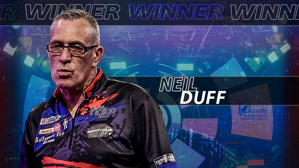 Neil Duff of Northern Ireland defeated Thibault Tricole of France to win the WDF World Championship ©WDF/Twitter