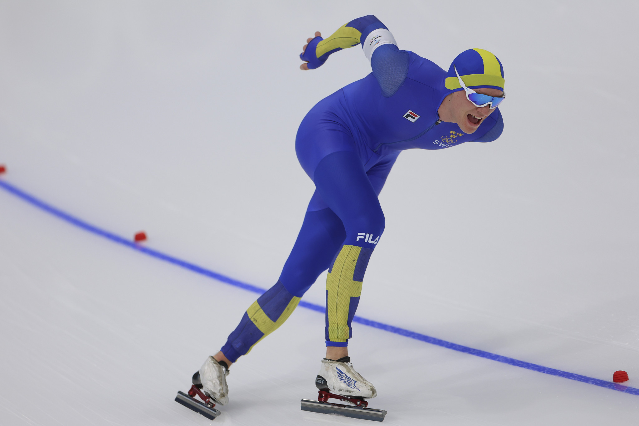 Nils van der Poel set a world record at National Speed Skating Oval during Beijing 2022 ©Getty Images