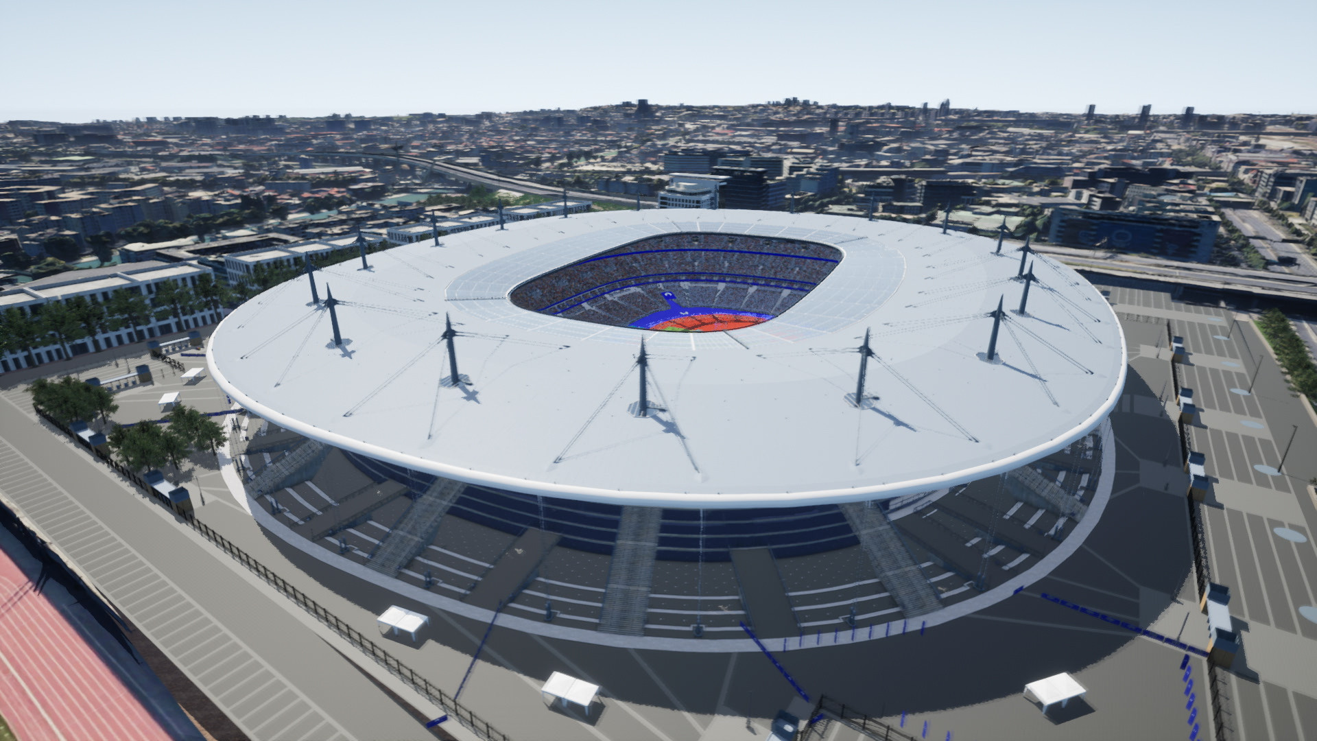 The Stade de France has been digitally replicated by OnePlan prior to the Paris 2024 Olympic and Paralympic Games ©OnePlan