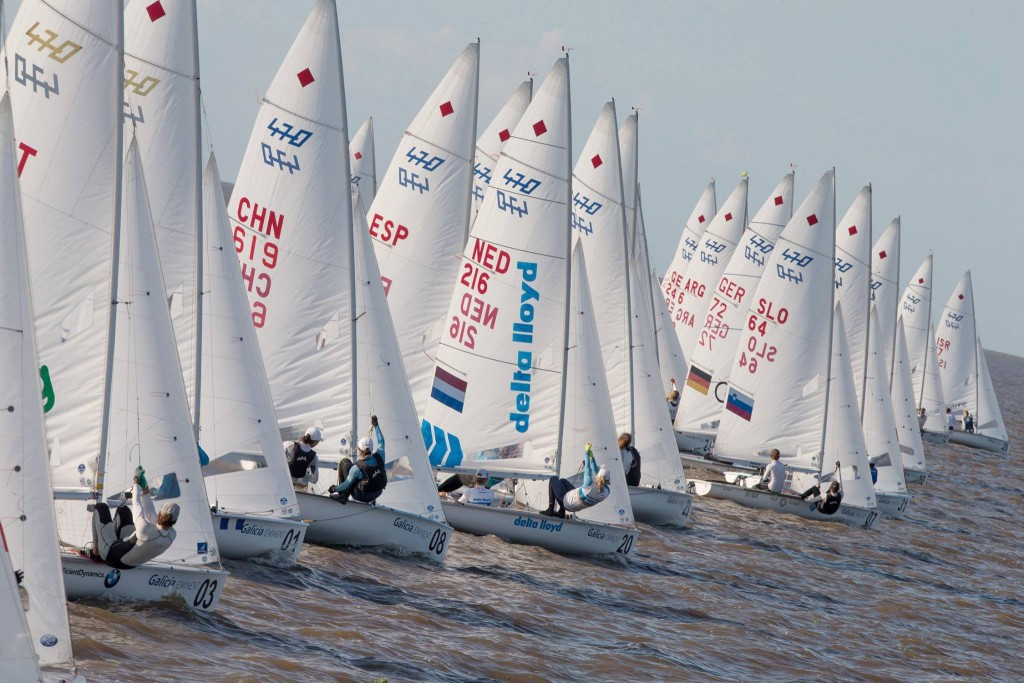 Action at the 470 World Championships in San Isidro in Argentina ©ISAF/Facebook