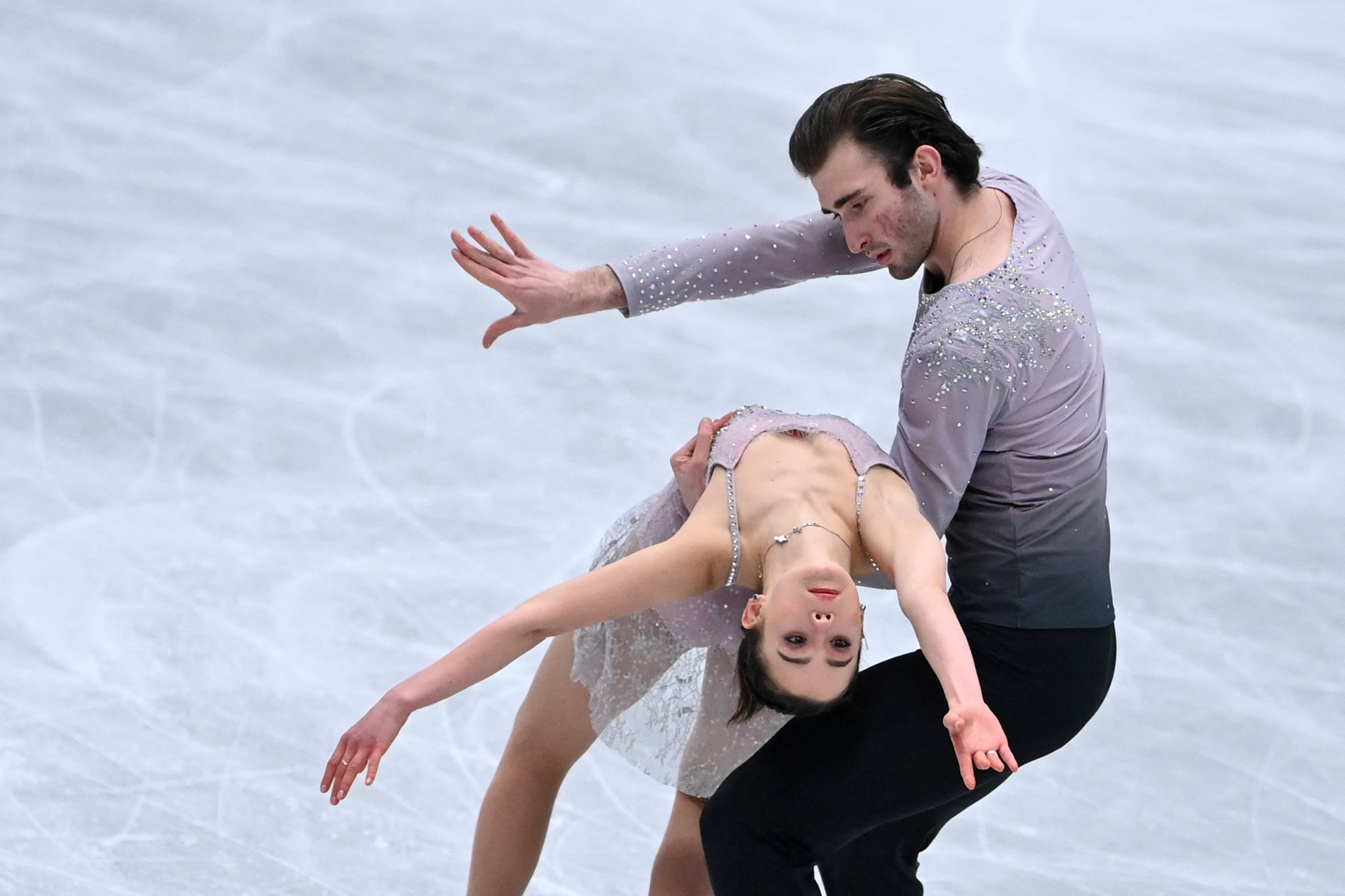 Karina Safina and Luka Berulava earned victory in the pairs event in Tallinn ©Getty Images