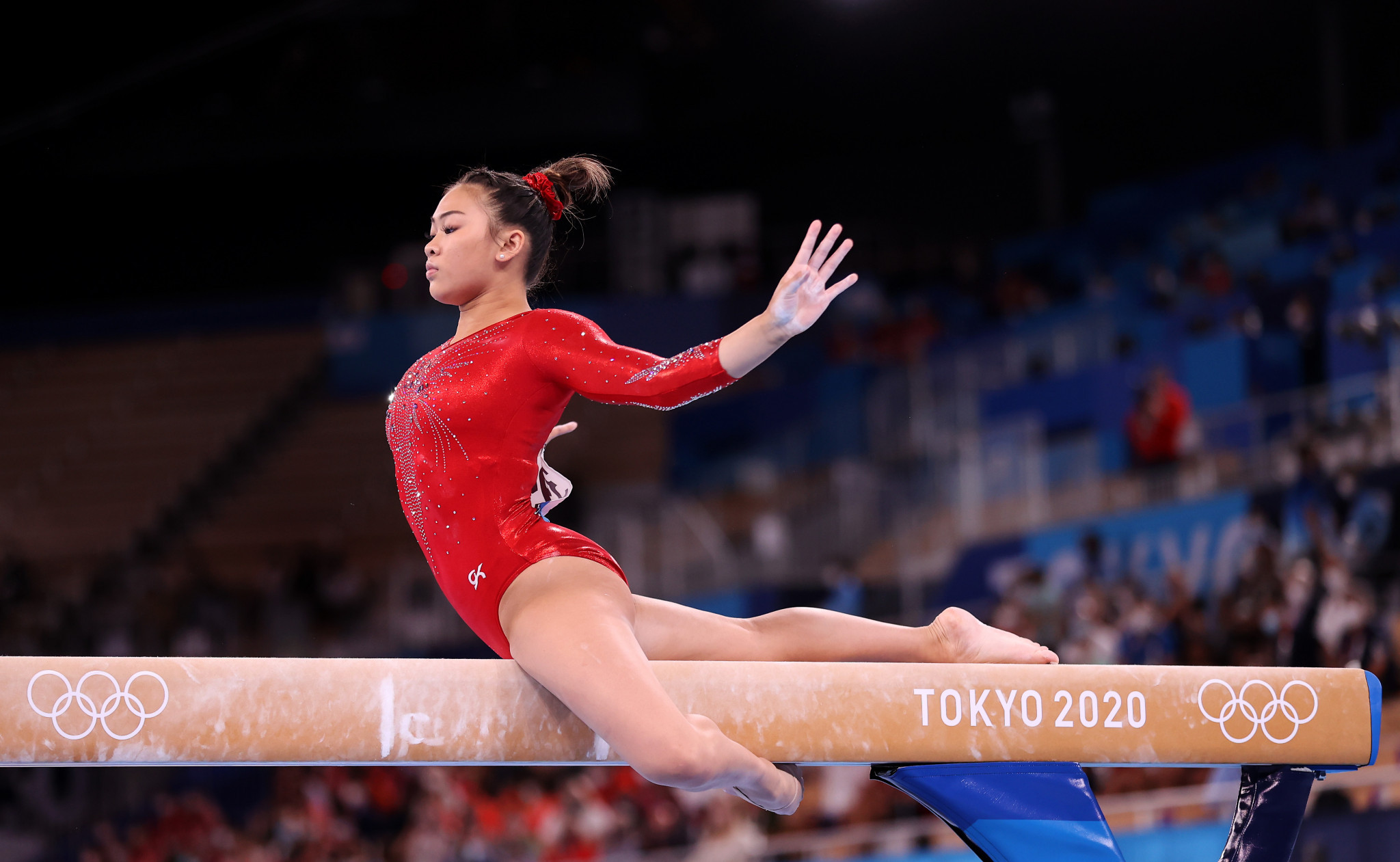 The United States' all-around Olympic champion Sunisa Lee triumphed in the balance beam at the NCAA Women's Gymnastics Championships ©Getty Images
