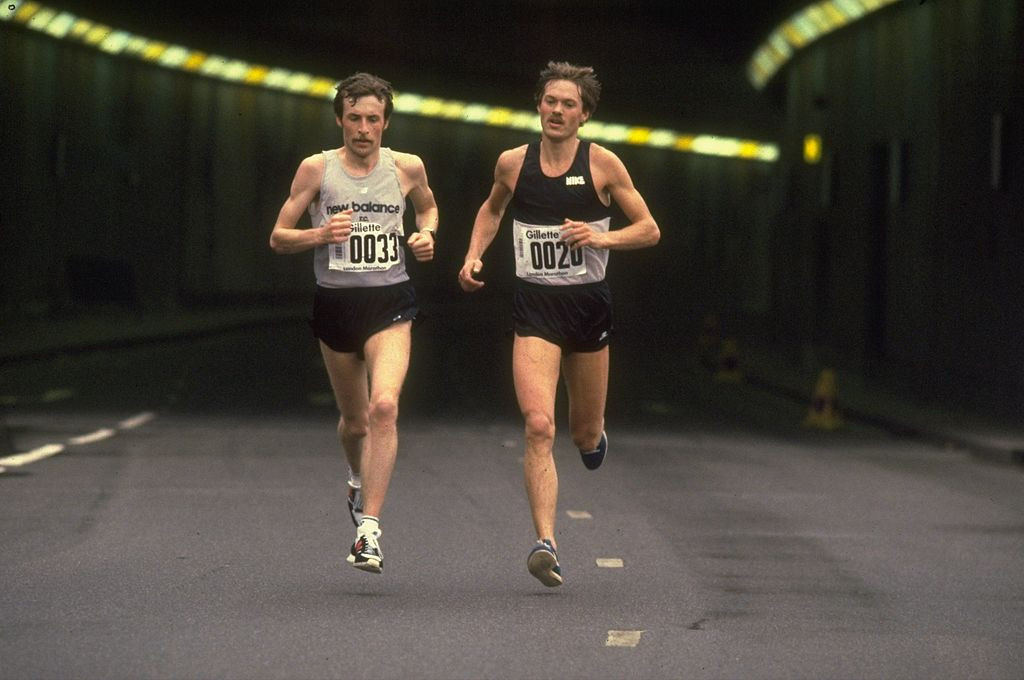 At the inaugural London Marathon in 1981, Dick Beardsley, left, and Inge Simonsen ran together to share victory, holding hands as they crossed the line. But there was no holding hands when Beardsley met Alberto Salazar at the 1982 Boston Marathon ©Getty Images