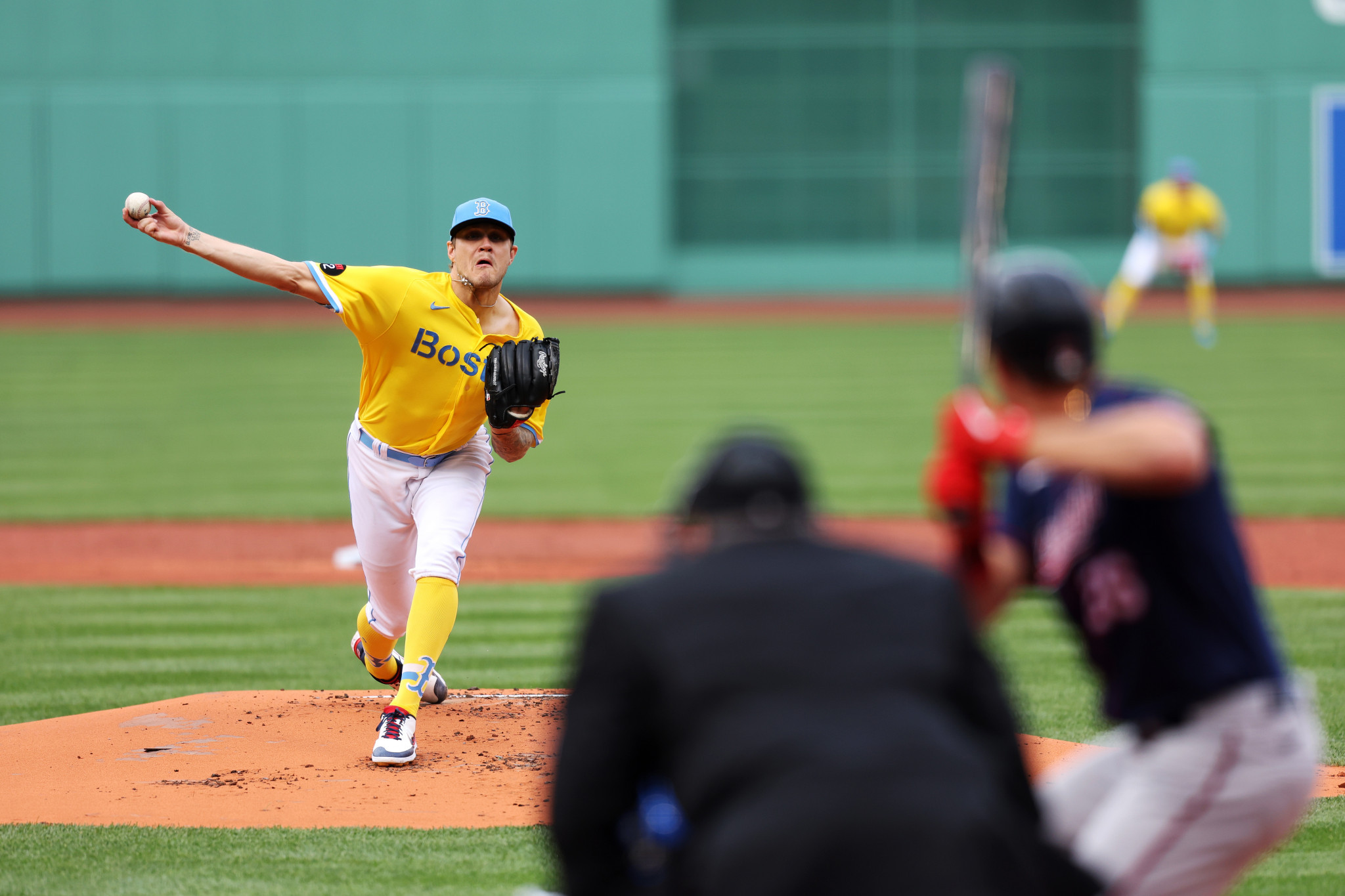 The Boston Red Sox are wearing Boston Marathon-inspired uniforms this weekend ©Getty Images