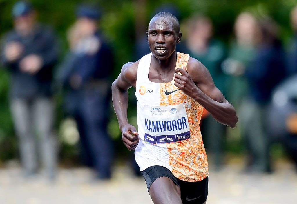 Kenya's Geoffrey Kamworor, winner of the 2017 and 2019 New York City marathons will hope to get his career back to top level operation in tomorrow's Boston Marathon after two years of serious injuries ©Getty Images