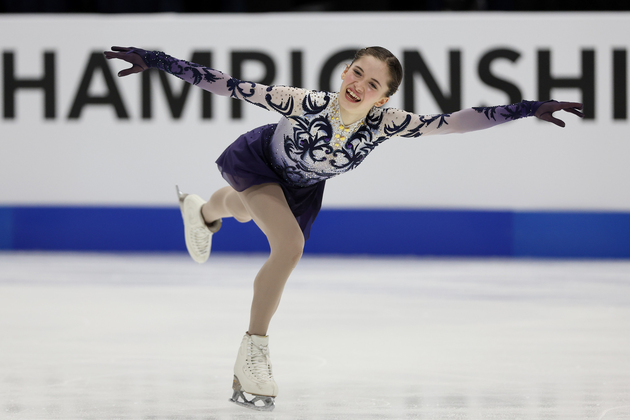Isabeau Levito won the women's singles on the final day of the World Junior Figure Skating Championships ©Getty Images