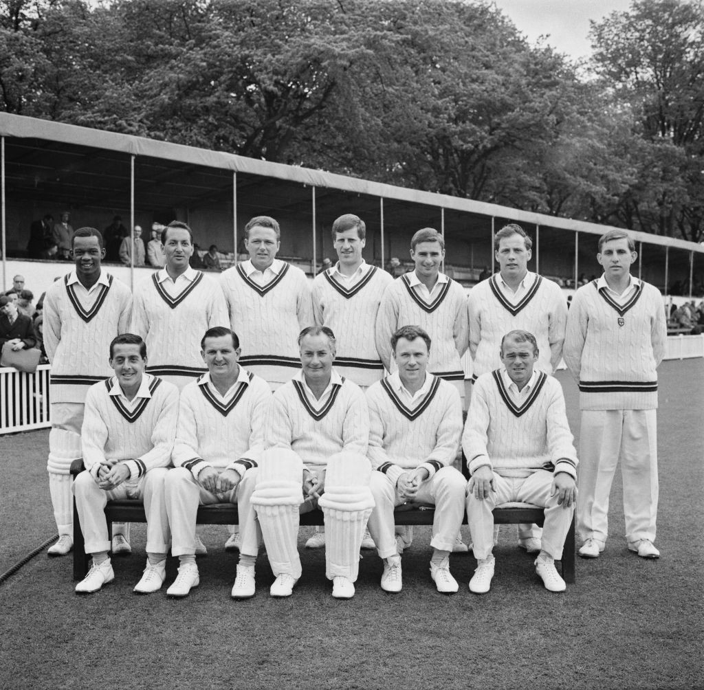 Jim Standen, pictured back row centre in the Worcestershire cricket team before a 1966 tour match against the West Indies, also played for Chorleywood Cricket Club and as goalkeeper for West Ham United's 1964 FA Cup-winning side ©Getty Images