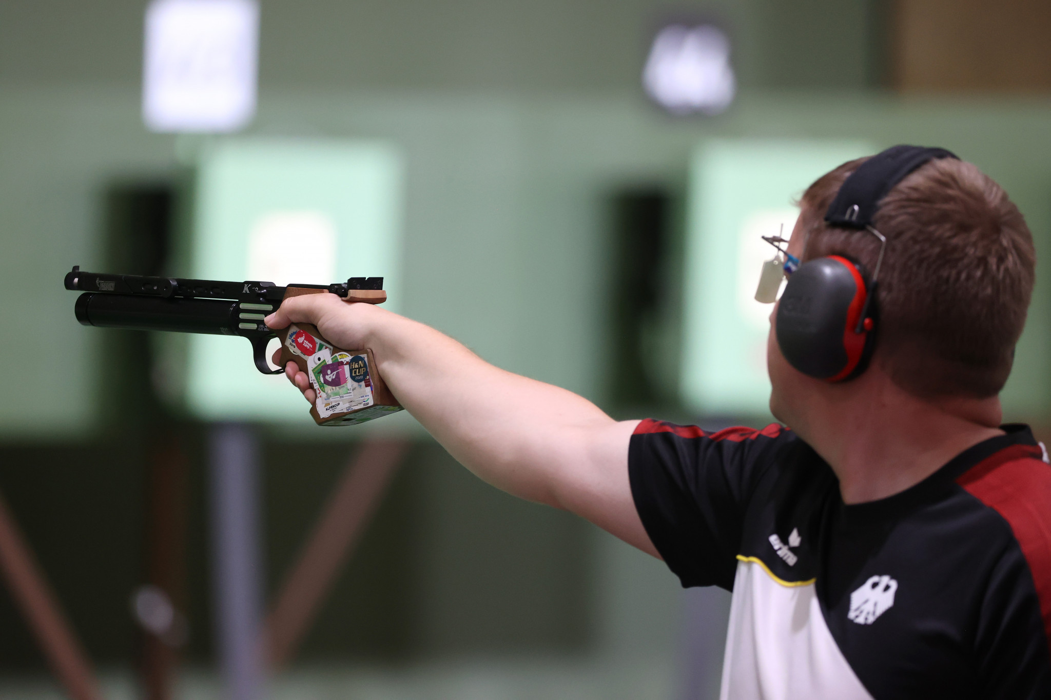 Christian Reitz helped Germany win the men's team 25m rapid fire pistol title in Rio de Janeiro ©Getty Images
