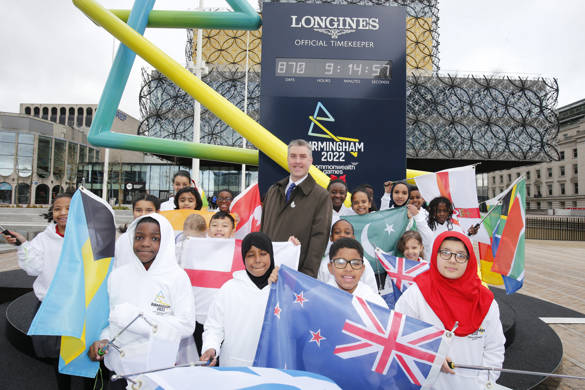 A lot has happened since a Commonwealth Games countdown clock was unveiled in Birmingham city centre in March 2020 ©Birmingham 2022