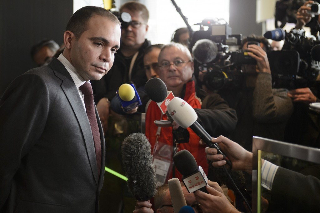 Jordanian FA chief Prince Ali freely stopped to speak to media during the day's events ©Getty Images
