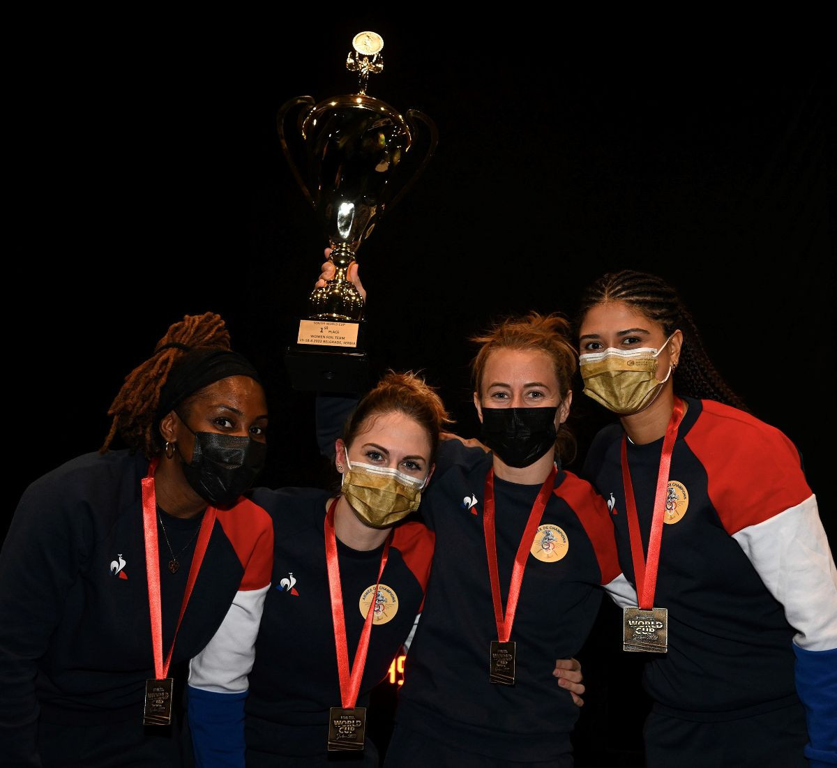 Three of France's four members that were victorious in the women's team competition in Belgrade also won silver at Tokyo 2020 ©FIE