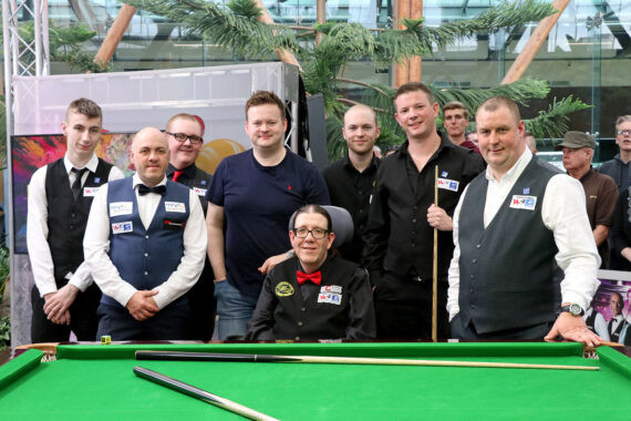 Players performed at Sheffield's Cue Zone as part of the World Disability Snooker Day ©WDBS