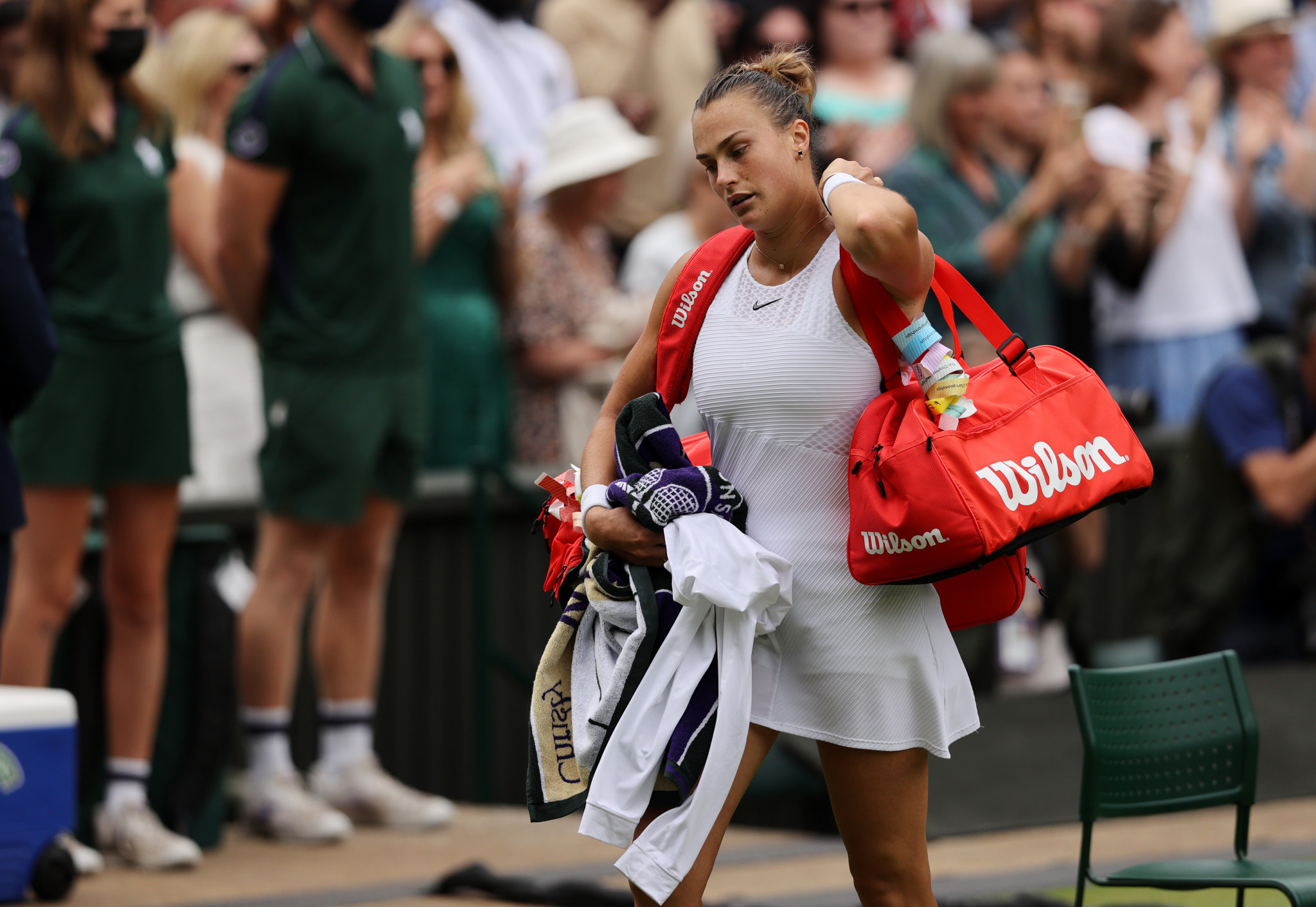 Aryna Sabalenka reached the semi-finals of Wimbledon last year, but will be unable to compete at the Grand Slam this season ©Getty Images