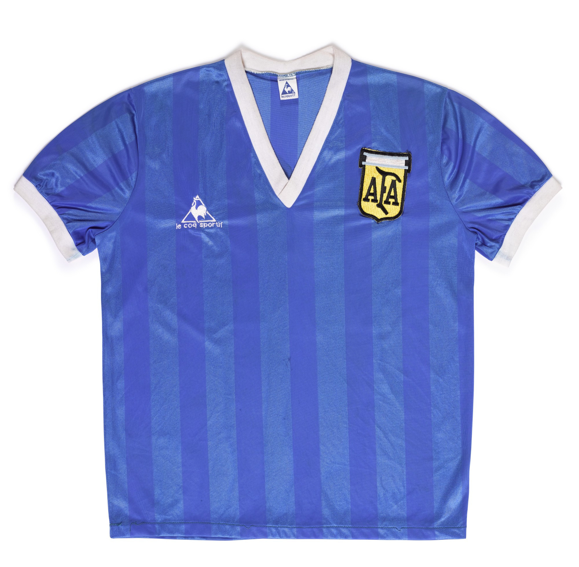 It has been speculated that Diego Maradona's shirt could set a new record for the most expensive item of sports memorabilia ever sold at auction ©Sotheby's