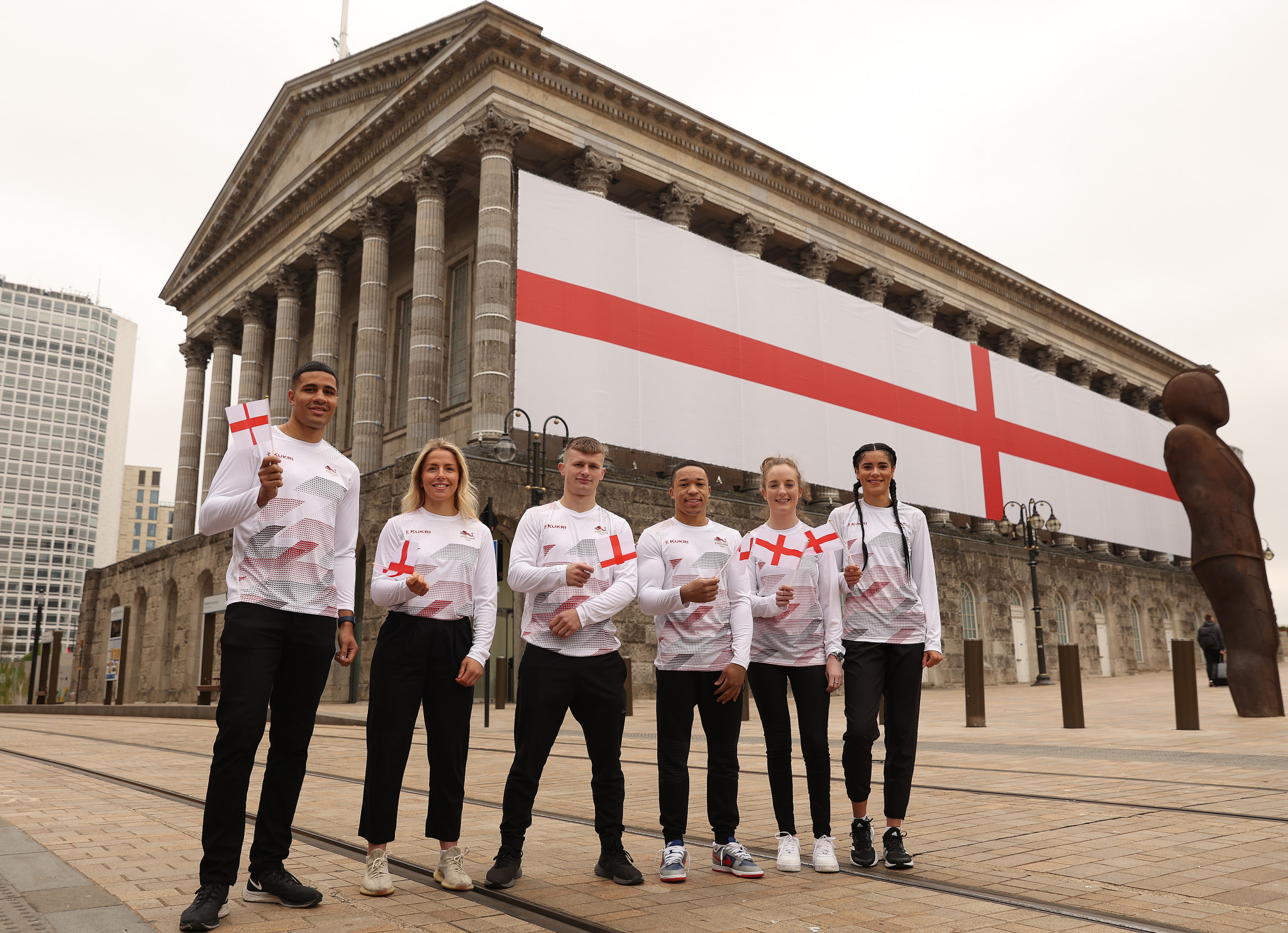 
Team England athletes from different sports were able to come together and celebrate St. George’s Day ©Birmingham City Council 