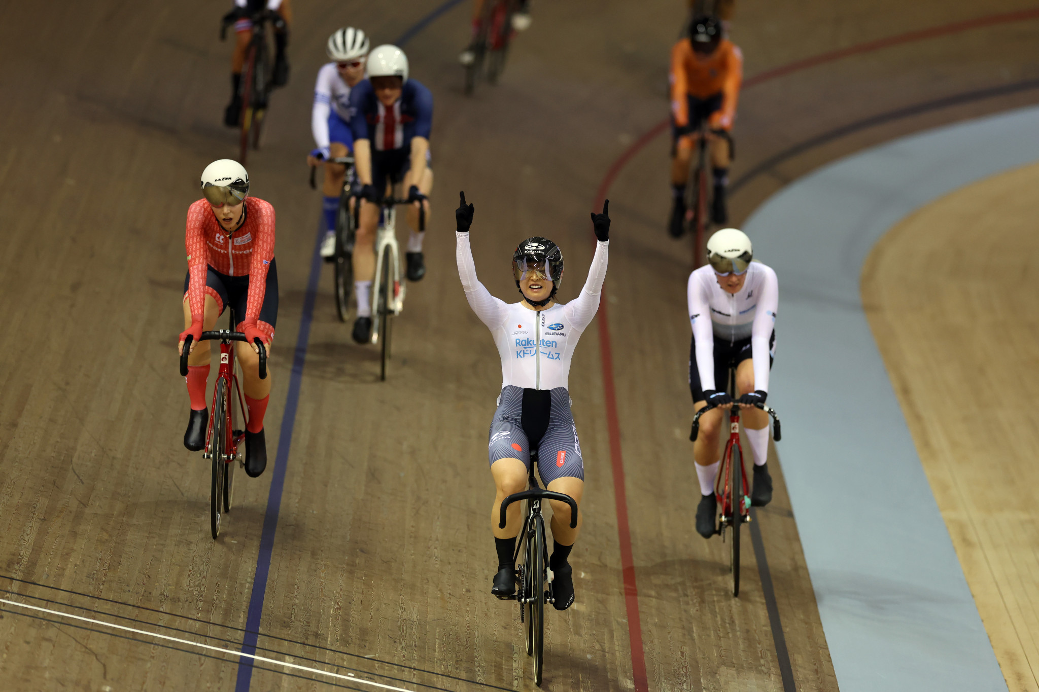 Yumi Kajihara triumphed in the women's omnium in Glasgow ©Getty Images