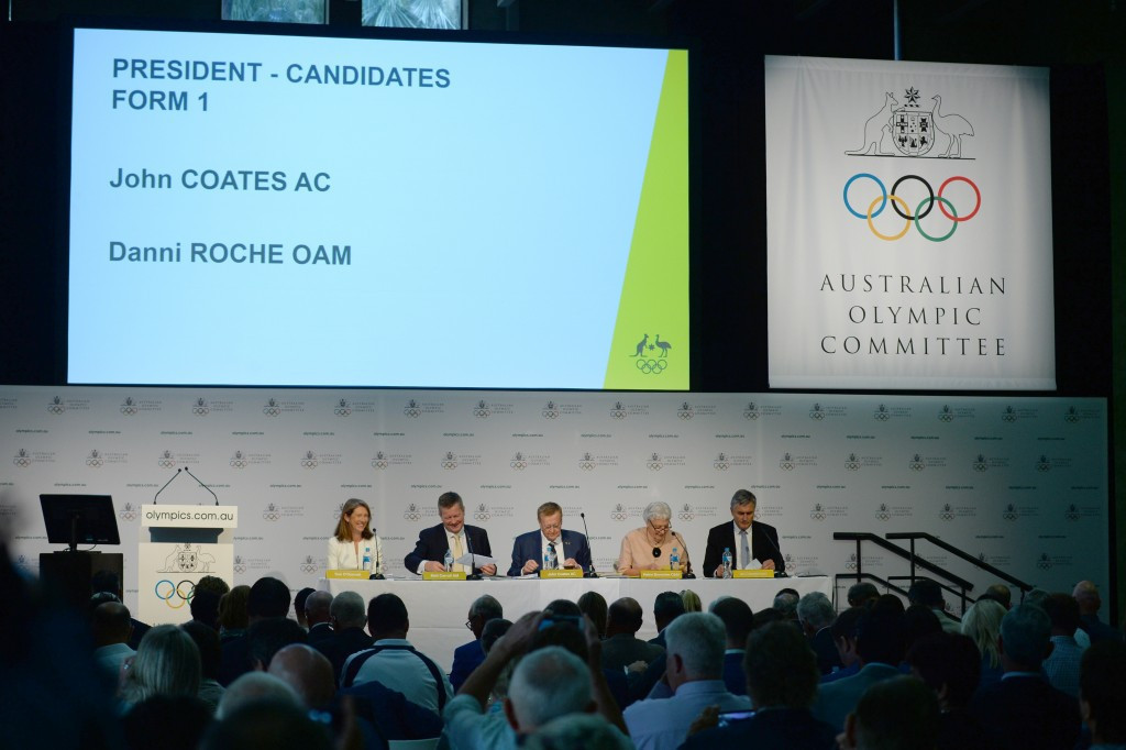 John Coates was last re-elected as AOC President in 2017, beating Danni Roche in the election ©Getty Images