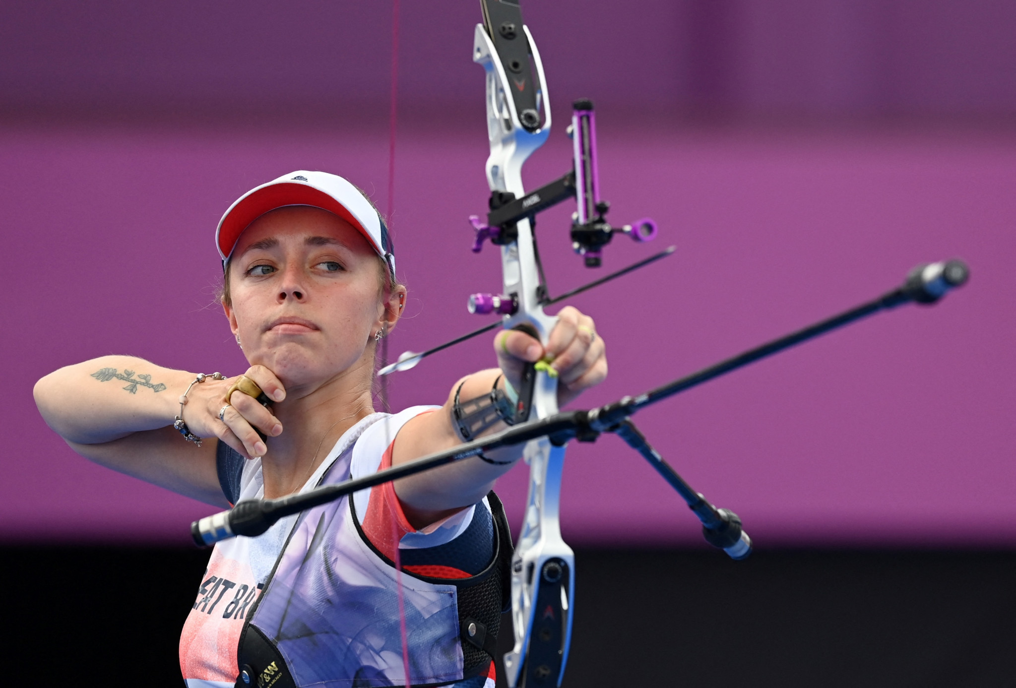Britain's Bryony Pitman won women's individual and team recurve gold at the Archery World Cup in Antalya ©Getty Images