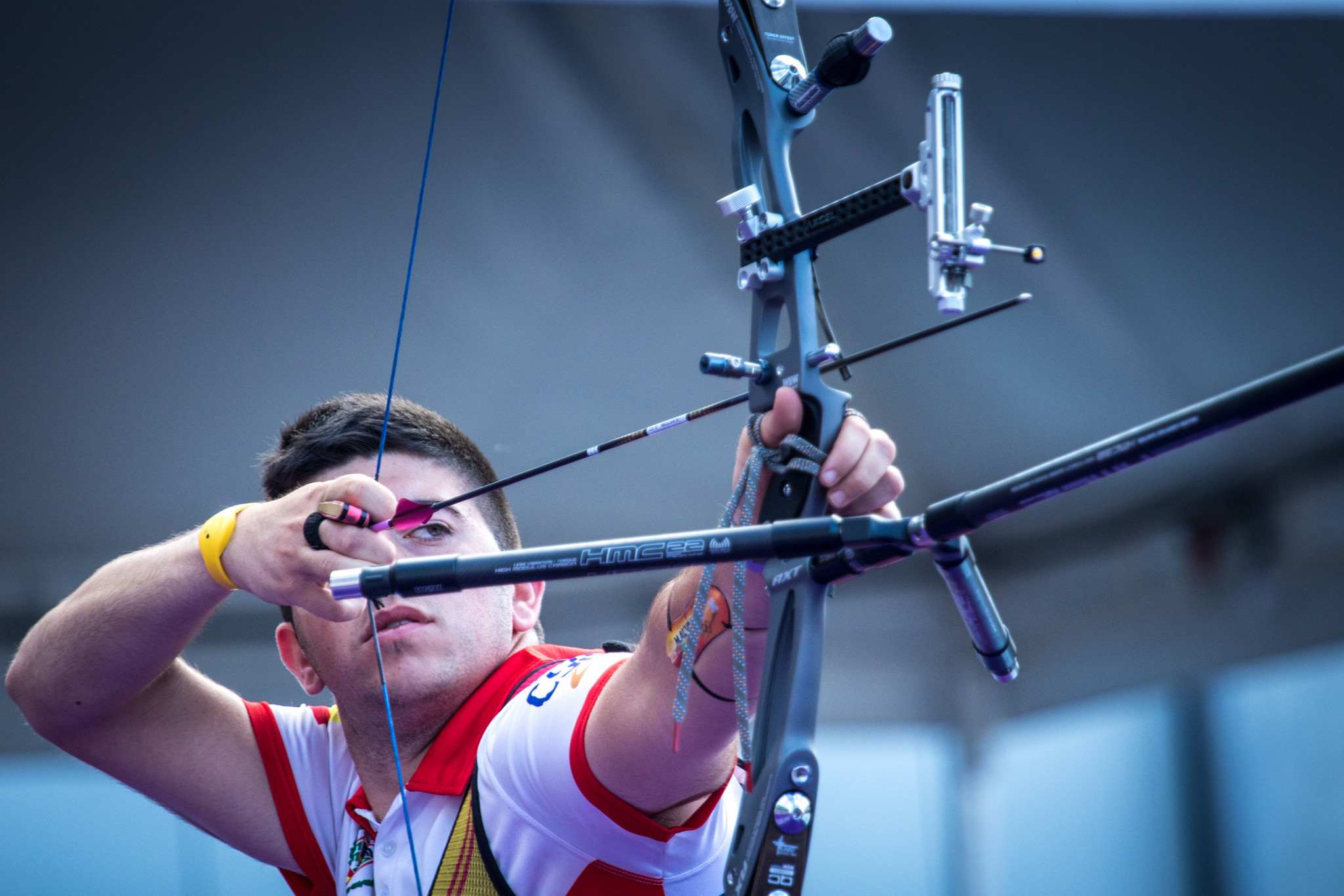 Miguel Alvarino Garcia of Spain clinched a straight sets final victory to win the men's individual recurve event at the Archery World Cup in Antalya ©Getty Images