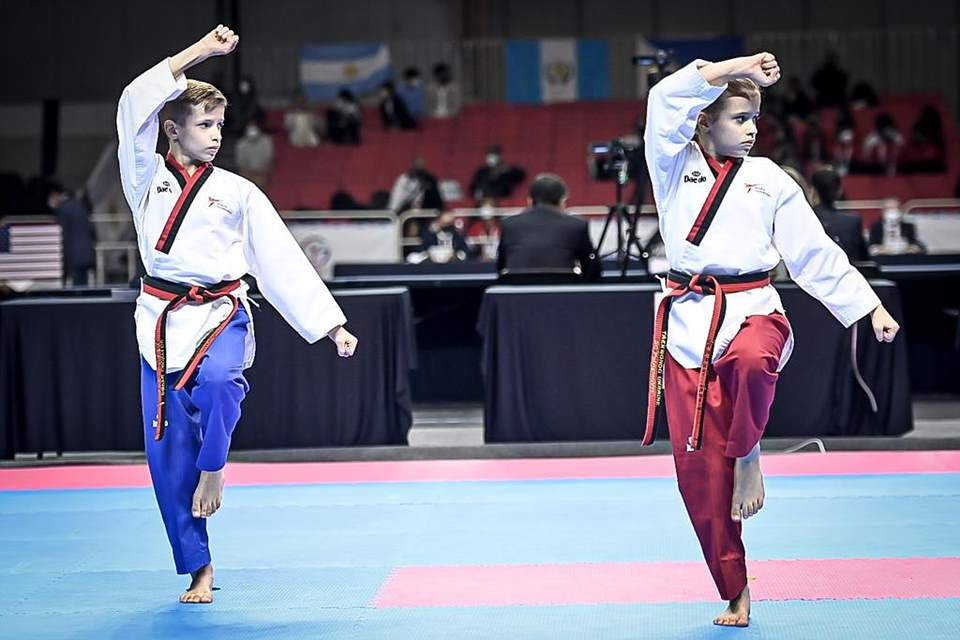 Siblings Davyd and Yeva competed for Ukraine in Goyang ©World Taekwondo