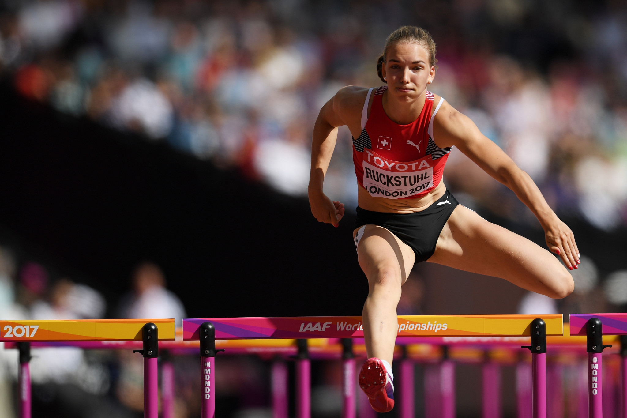 Geraldine Ruckstuh headlines the heptathlon entries for this weekend's meeting in Grossetto ©Getty Images