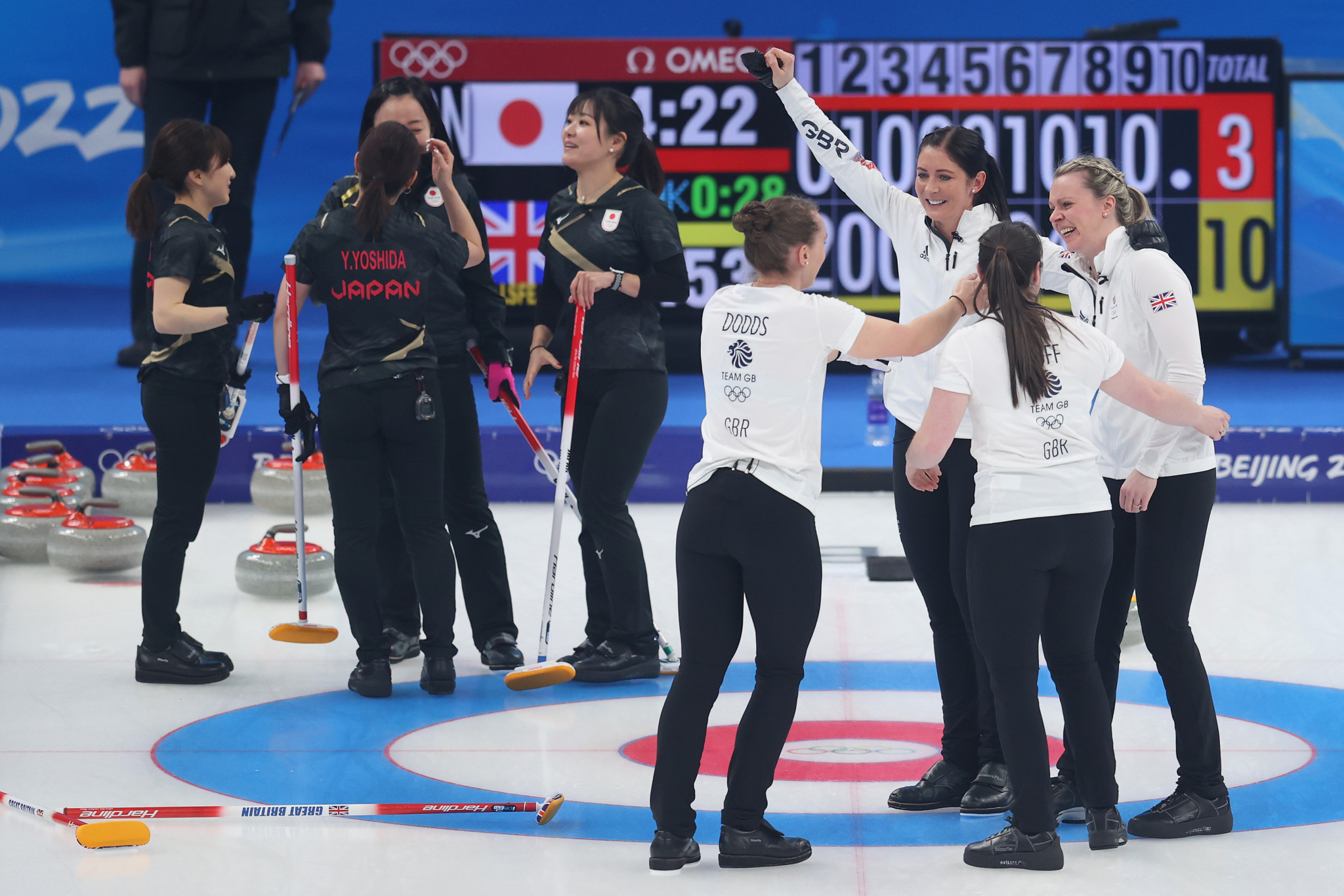 Britain overcame Japan 10-3 in the women's curling final at Beijing 2022 ©Getty Images