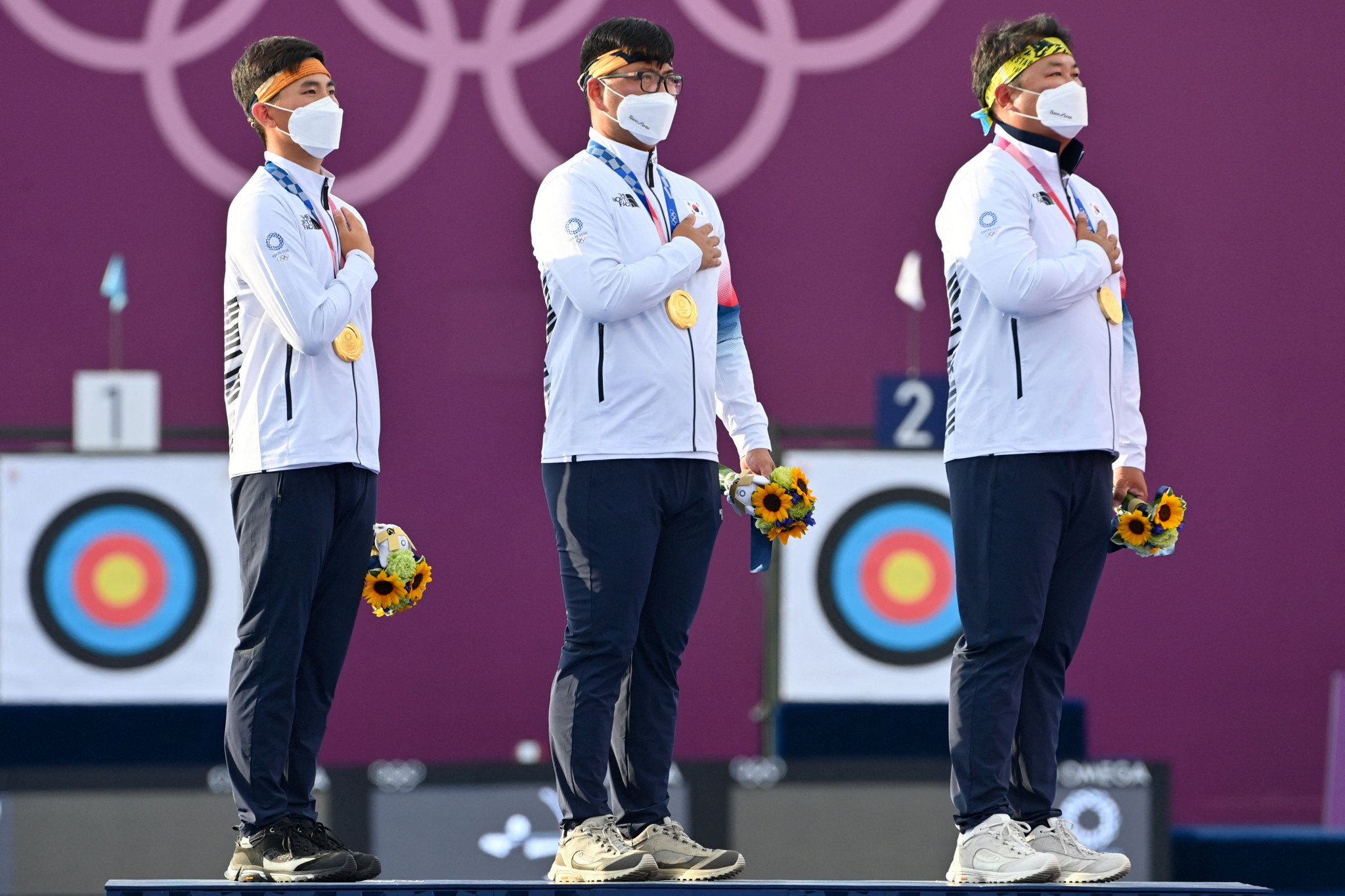 Kim Je-deok, Kim Woo-jin and Oh Jin-hyek steered South Korea to men's team success at Tokyo 2020 ©Getty Images