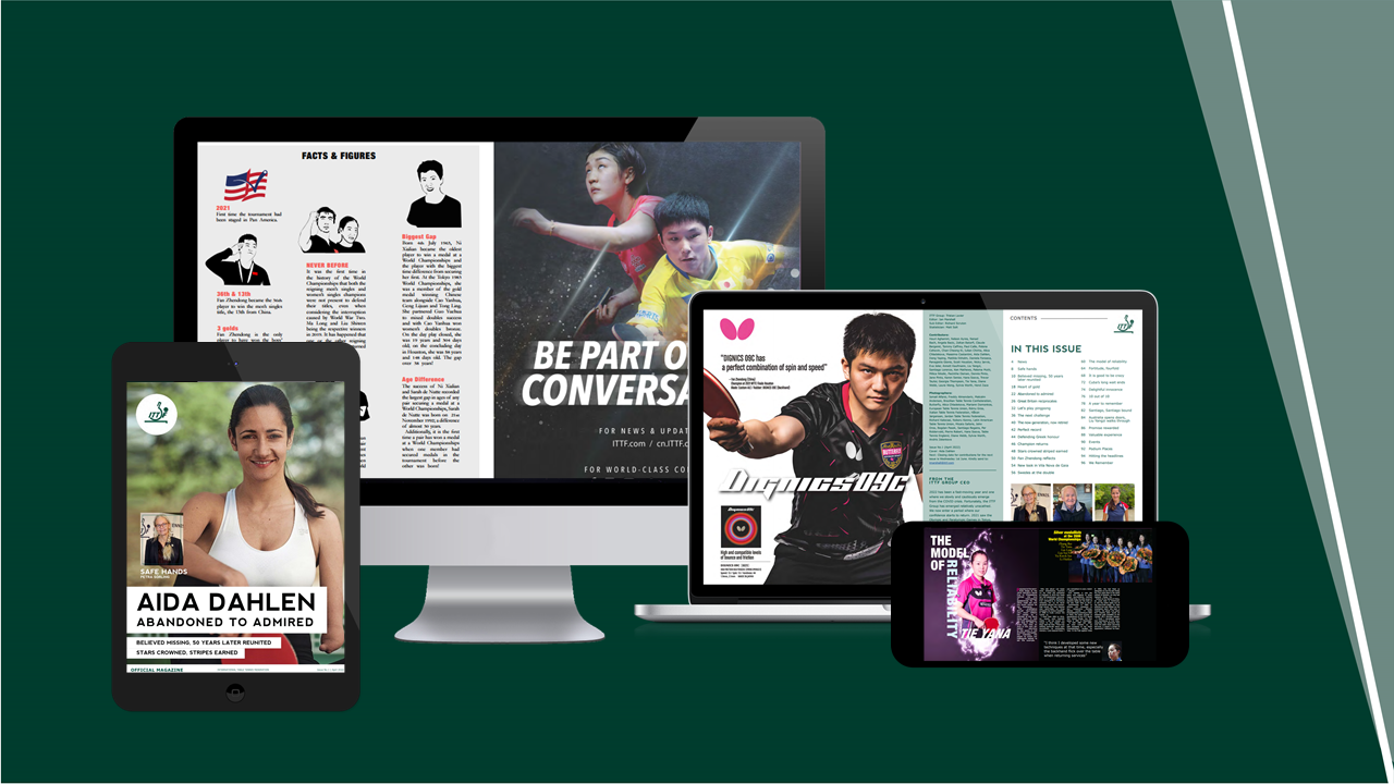 ITTF has launched its first official digital magazine ©ITTF