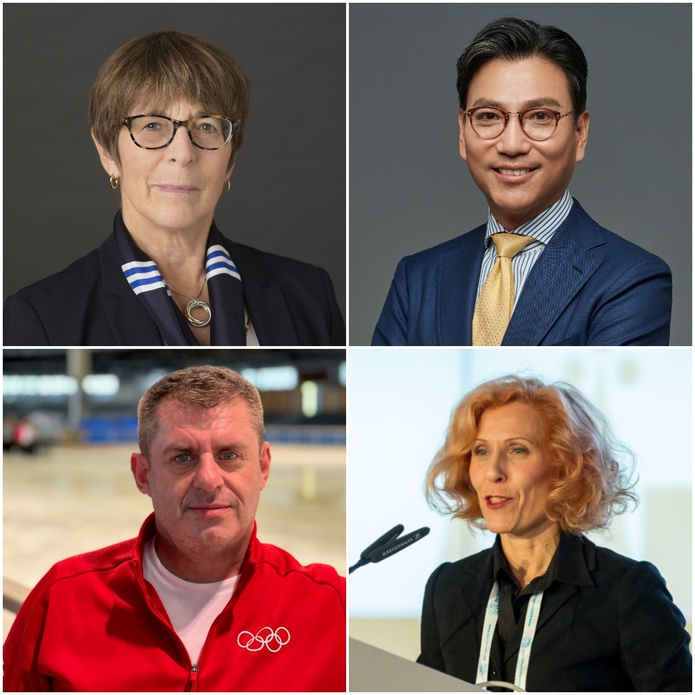 Patricia St Peter, Kim Jae-youl, Susanna Rahkamo and Slobodan Delić, clockwise from top left, are aiming to become the new President of the ISU ©US Figure Skating/Kim Jae-youl/Finnish Olympic Committee/Slobodan Delić