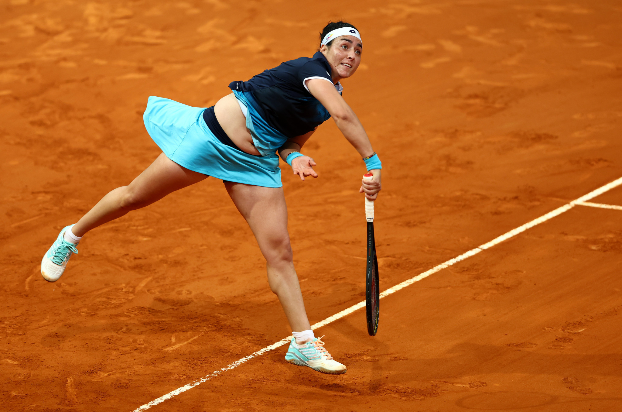 Tunisia's Ons Jabeur defeated Belinda Bencic in three sets at the WTA Madrid Open ©Getty Images