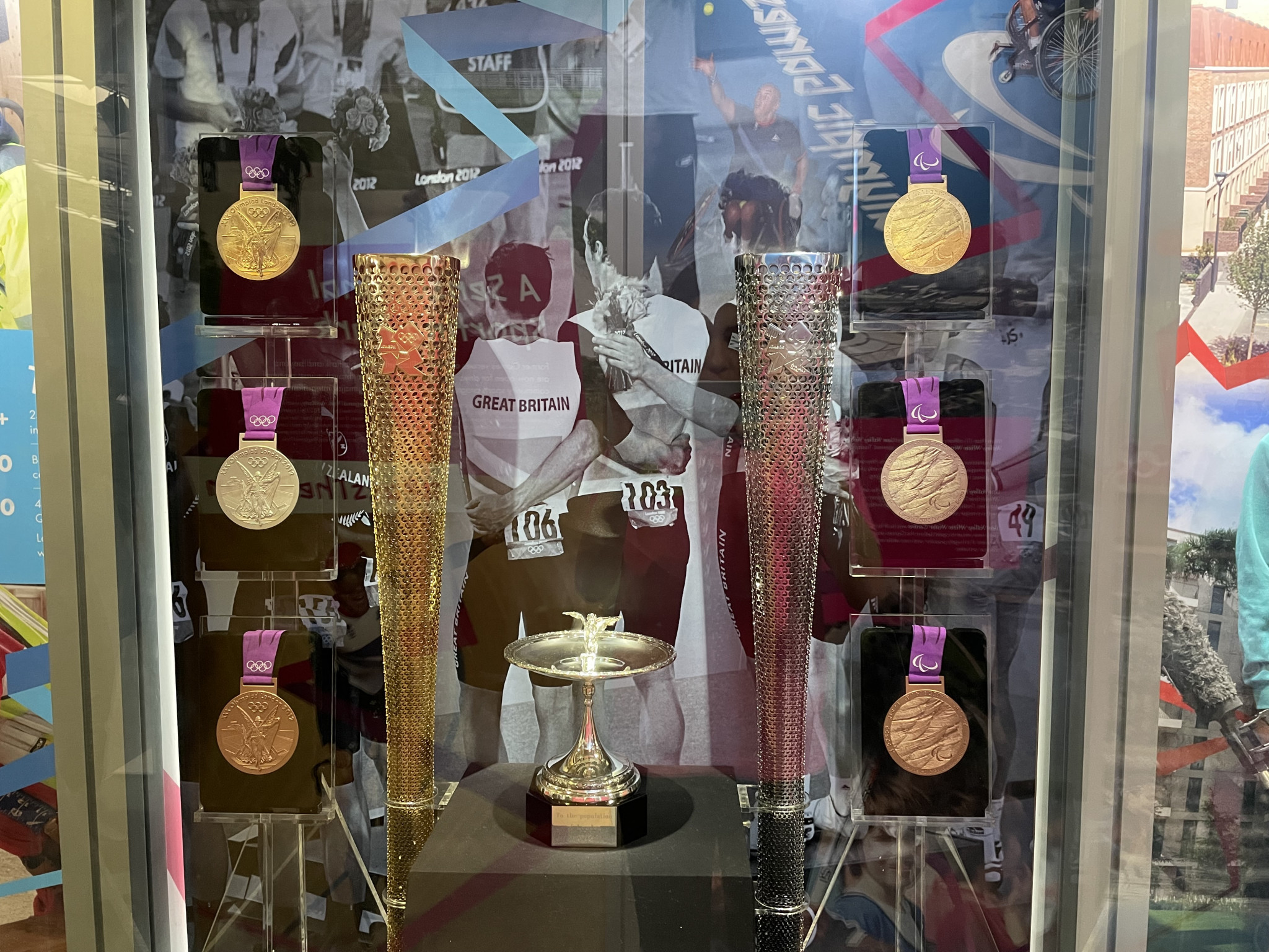 Medals and the Olympic and Paralympic Torches are also featured at the exhibition ©ITG