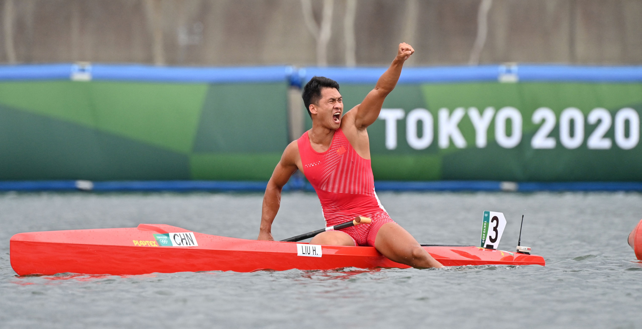 China's Liu Hao won the silver medal in the men's canoe single 1000 metres final during the Tokyo 2020 Olympic Games ©Getty Images
