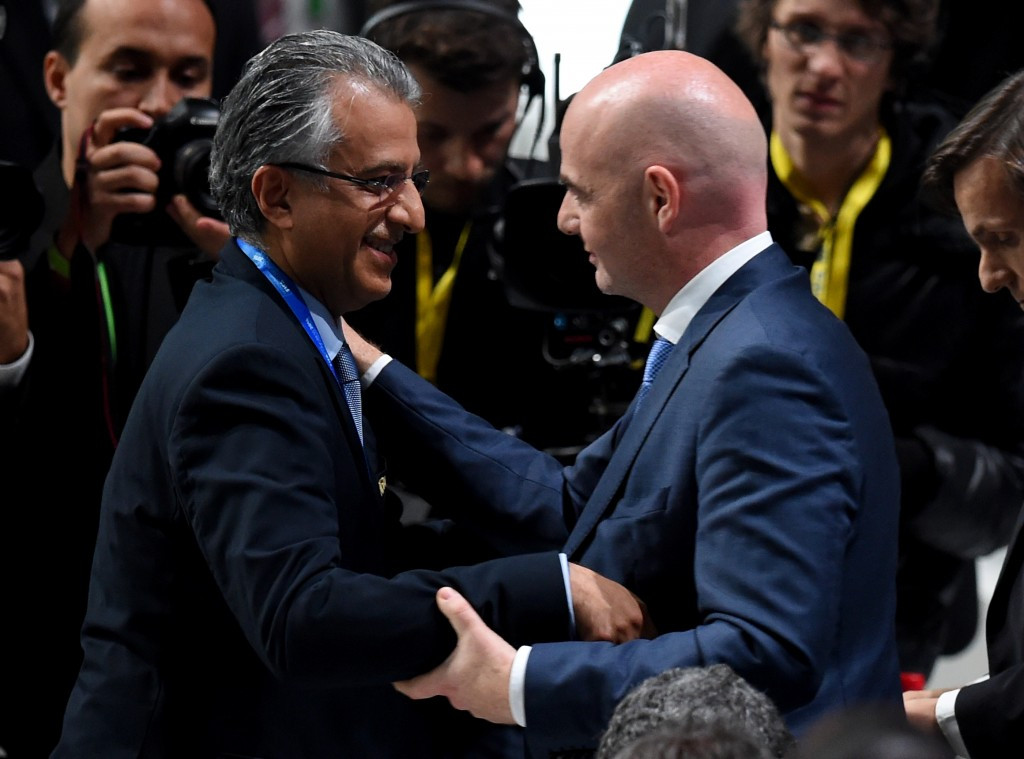 Swiss Gianni Infantino secured a 115-88 success over favourite Shaikh Salman in the second round of voting