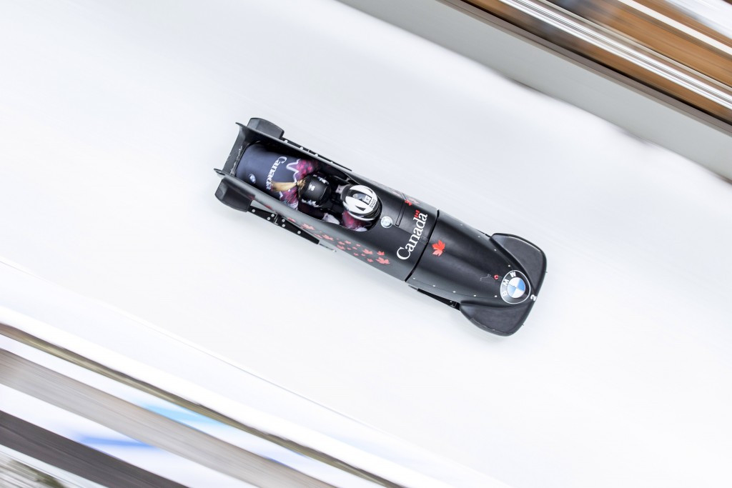 Kaillie Humphries and her pusher Melissa Lotholz sealed the women's bobsleigh title