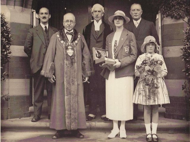 Lucy Morton was met by 10,000 people upon her return from Paris 1924 and a civic reception at Blackpool Town Hall was held for her ©Blackpool Council 