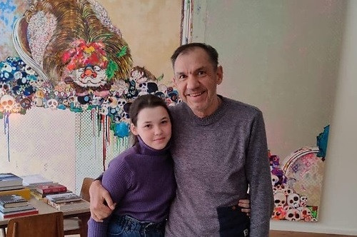 Kira Obedinskaya has been reunited with her grandfather Alexsandr Obedinsky following the death of her father in Mariupol © National Olympic Committee of Ukraine