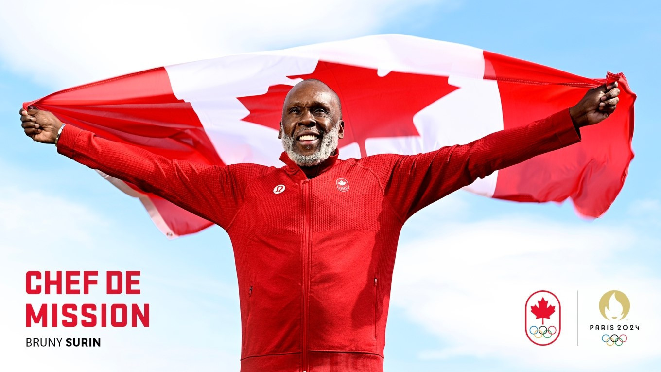The Canadian Olympic Committee has appointed Bruny Surin as its Chef De Mission for the Paris 2024 Olympics ©COC