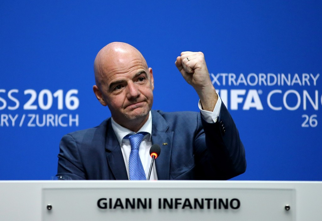 Gianni Infantino succeeds countryman Sepp Blatter as the President of FIFA ©Getty Images