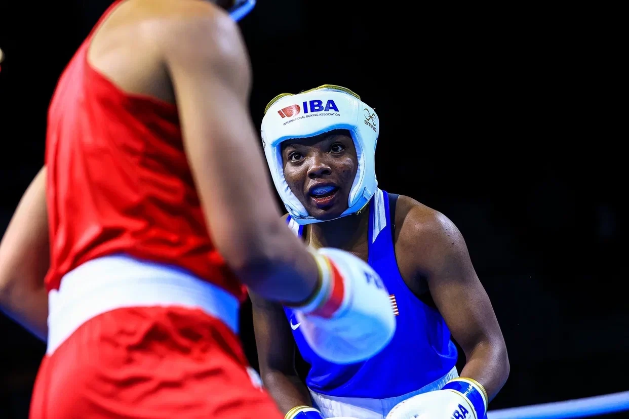 Morelle McCane was dominant in her match against Leonie Müller ©IBA