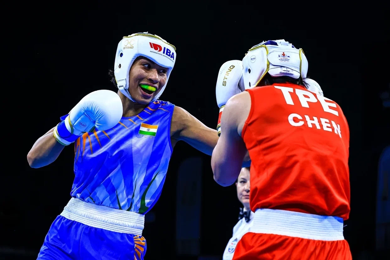 India's Lovlina Borgohain won an Olympic rematch against Chen Nien-chin of Chinese Taipei - the same result as at Tokyo 2020 ©IBA