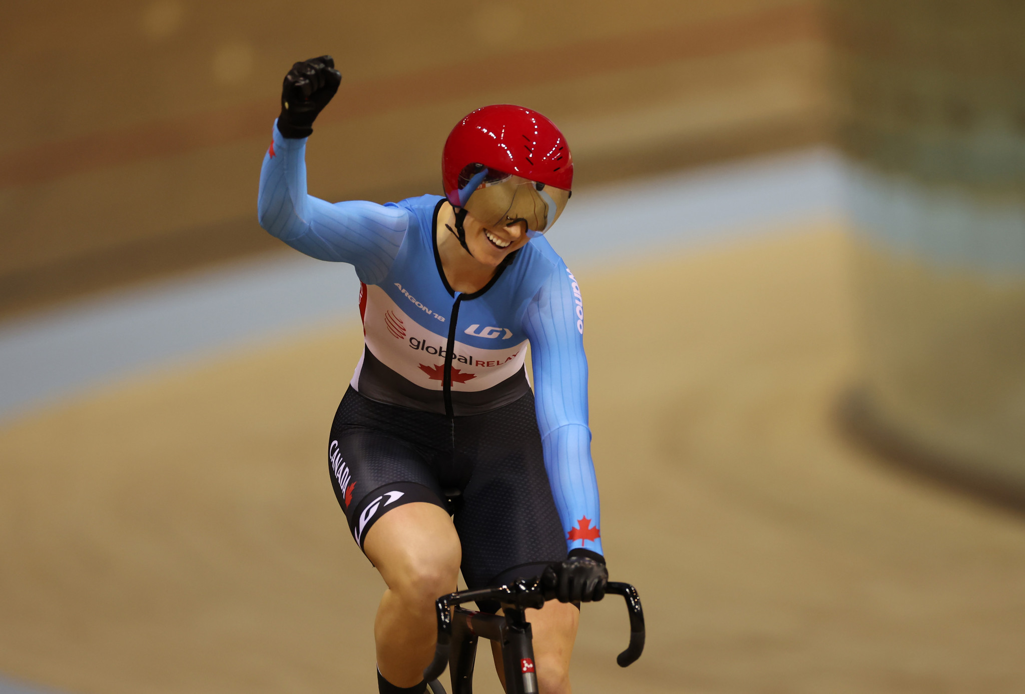 Kelsey Mitchell is one of several Olympians due to compete for Canada at the UCI Track Nations Cup in Milton ©Getty Images